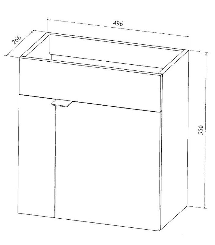 Тумба с раковиной Sanflor Лато 50 подвесная, дуб винченца