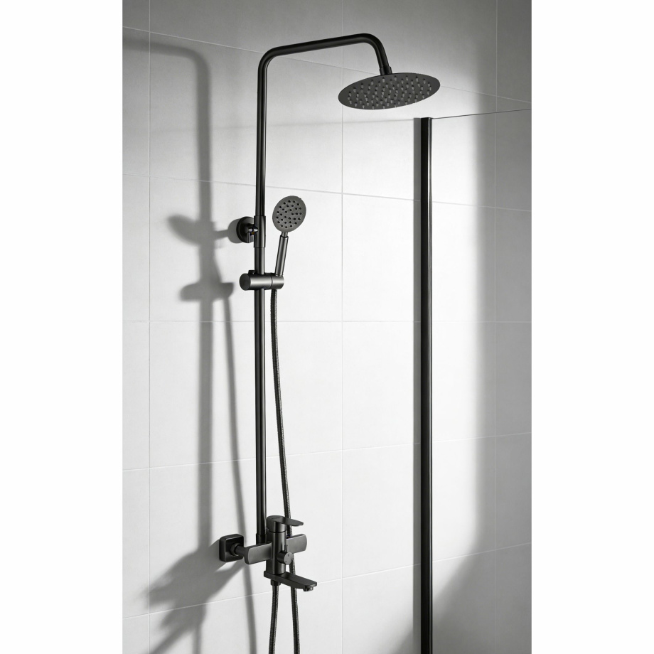 Душевая стойка Ceruttispa OVIDIO RSGR из нержавеющей стали, цвет серый матовый