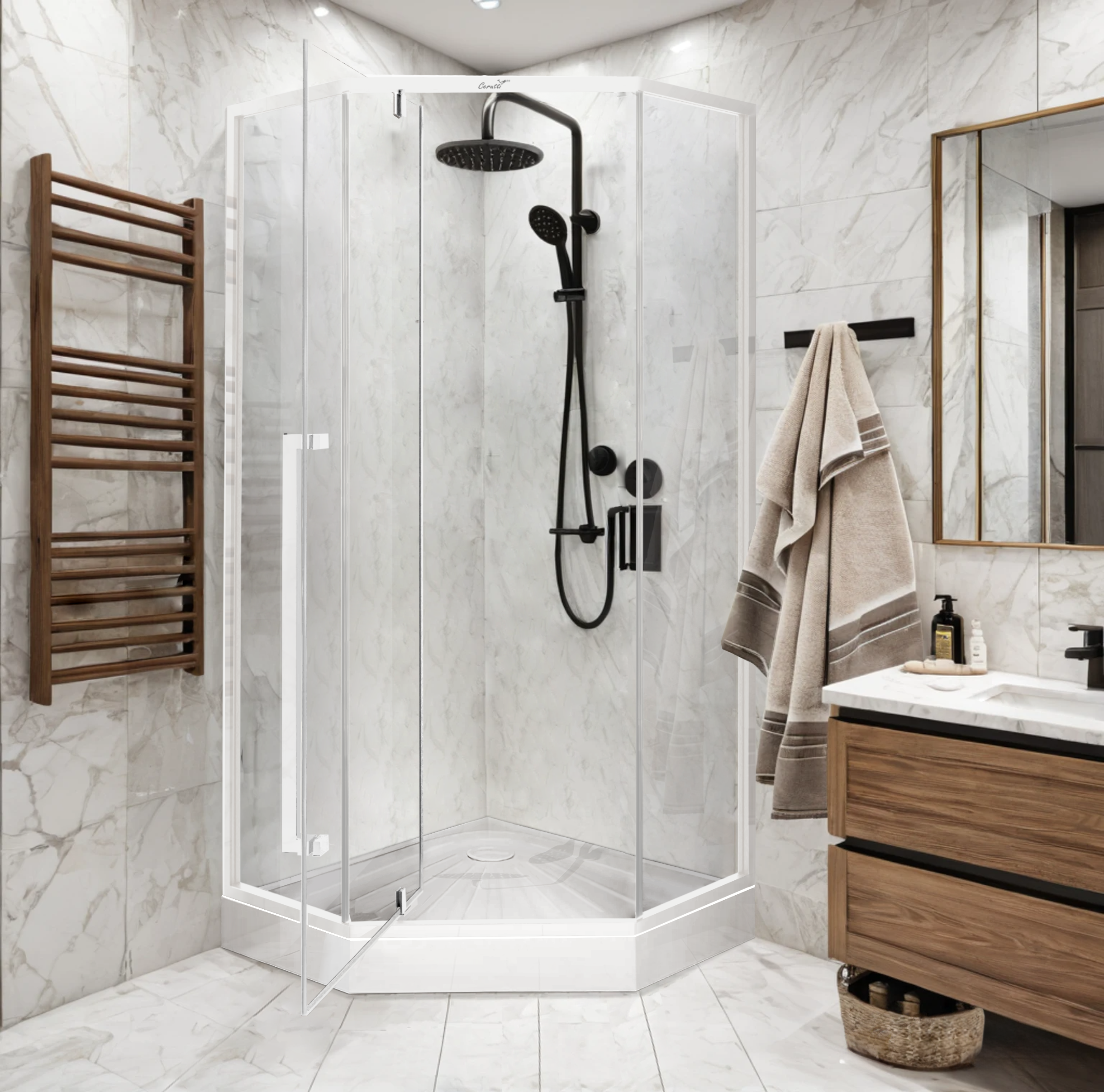 Душевой уголок Cerutti Spa C3AW без поддона (90x90x195)