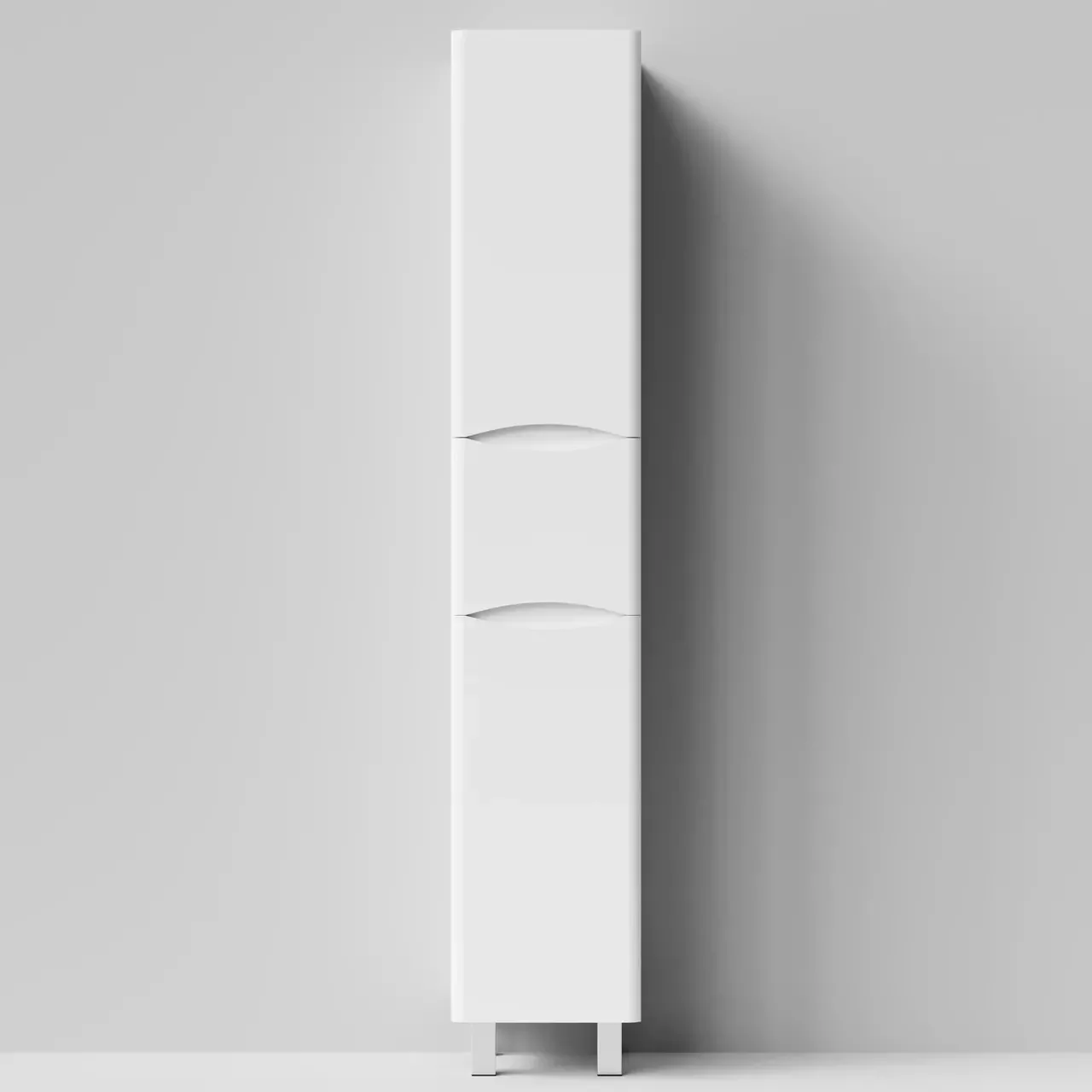 Пенал Vod-ok Адель 35 L/R, 2 двери, 1 ящик, напольный, с корзиной, белый + 13 цветов