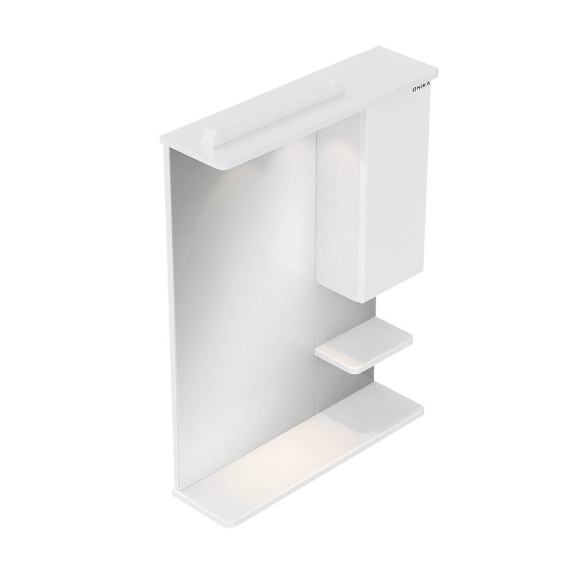 Зеркало со шкафчиком Onika Элита 60.01 R свет, белый