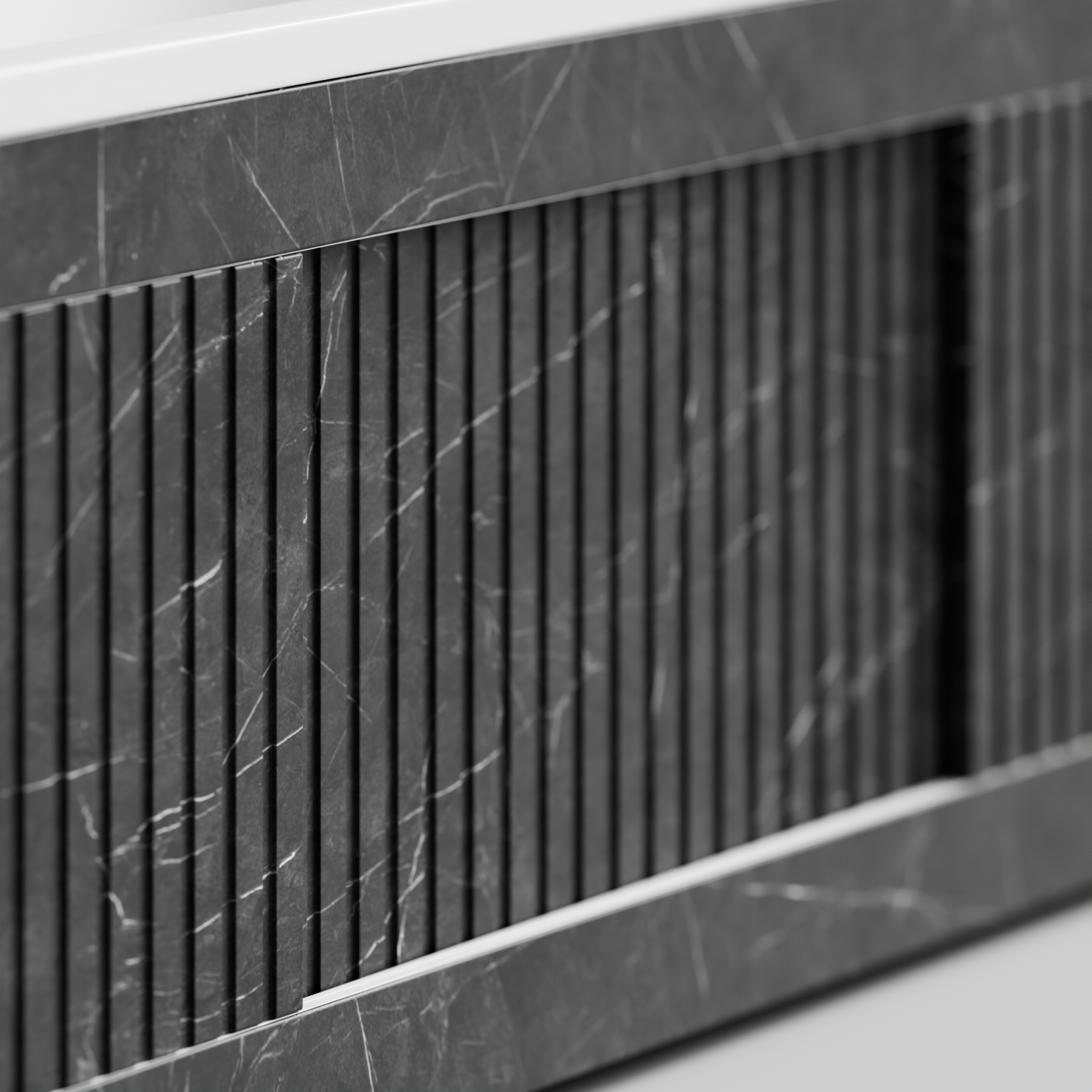 Экран под ванну Vod-ok Тач 170 раздвижной Мрамор Графит софт тач