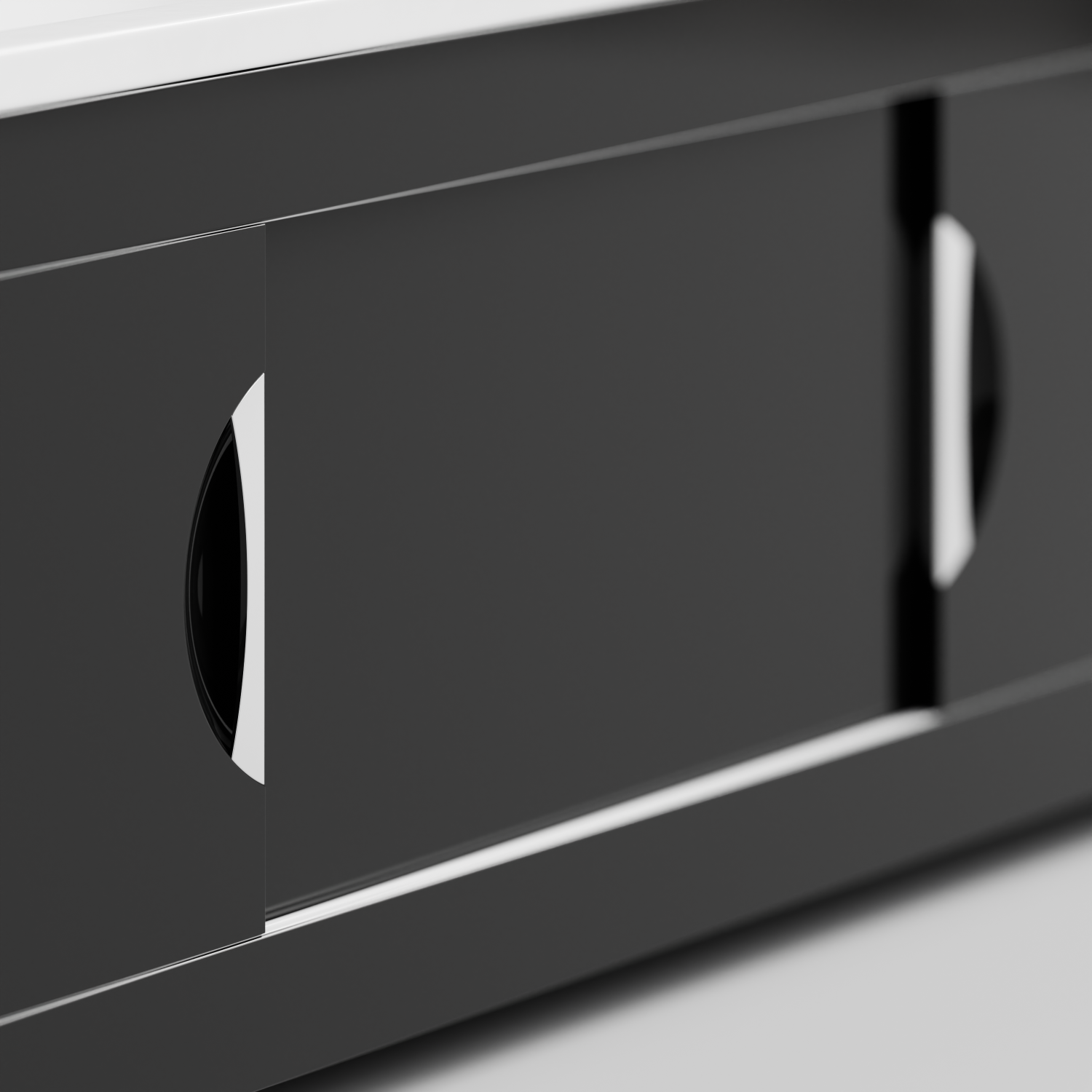 Экран под ванну Vod-ok Топ 180 раздвижной Черный глянец