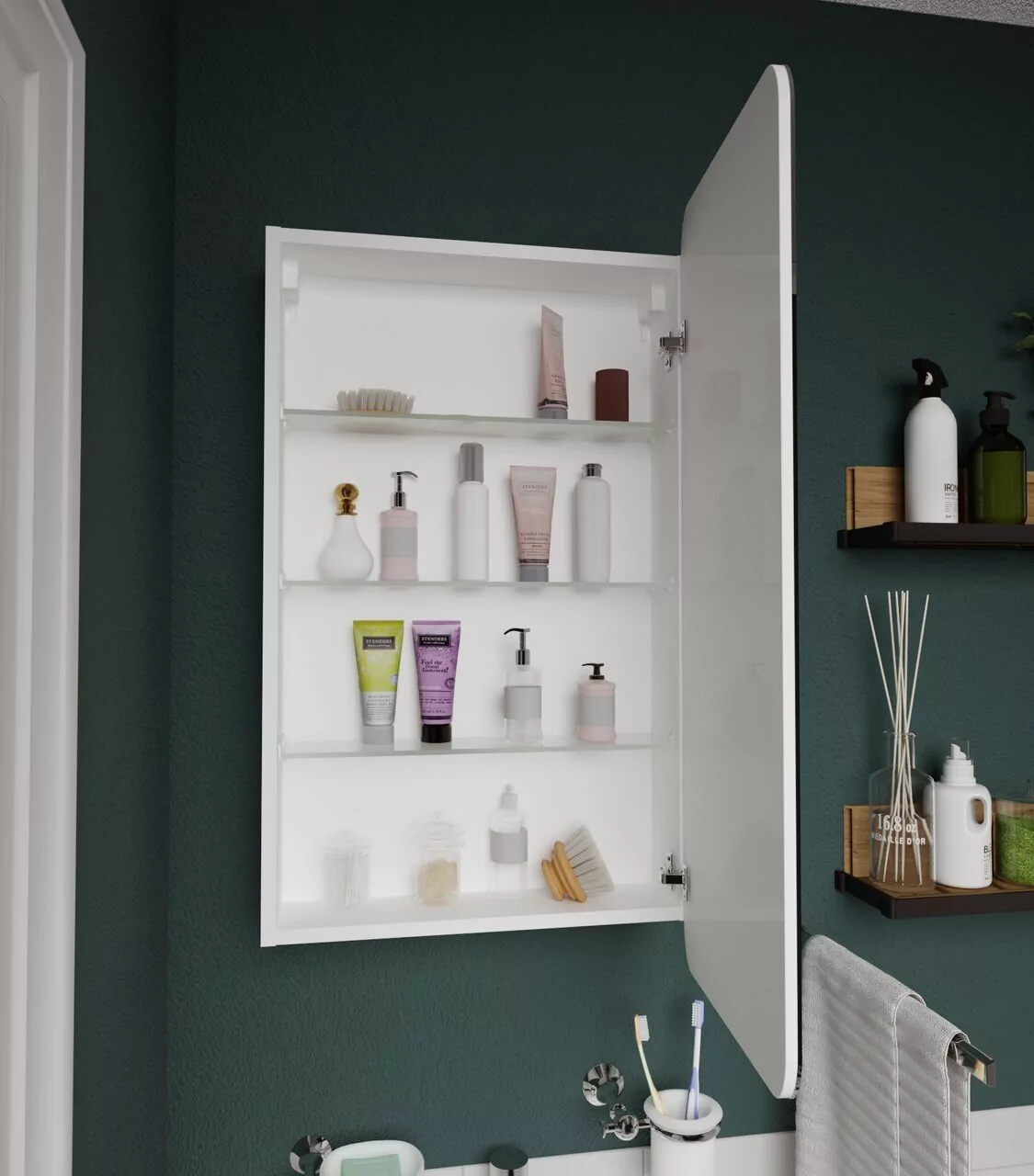 Зеркало-шкаф 1Marka Nuvo 50 белый