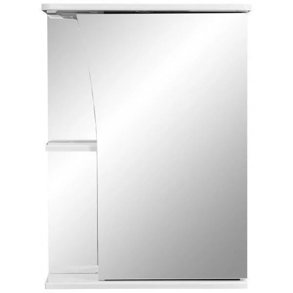 Зеркало-шкаф Stella Polar Волна Винчи 50 R свет, белый