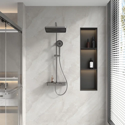 Душевая стойка Veconi FOSSA FO-210-GR-C4, графит брашинг от магазина Vanna-Vanna.ru!