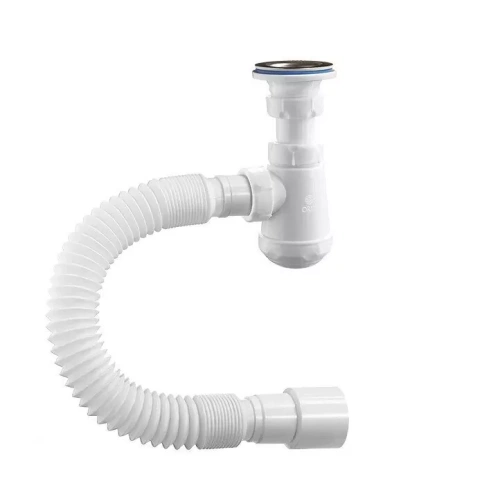 Сифон для раковины Orio M-32020, 63 мм, с гофрой, переливом