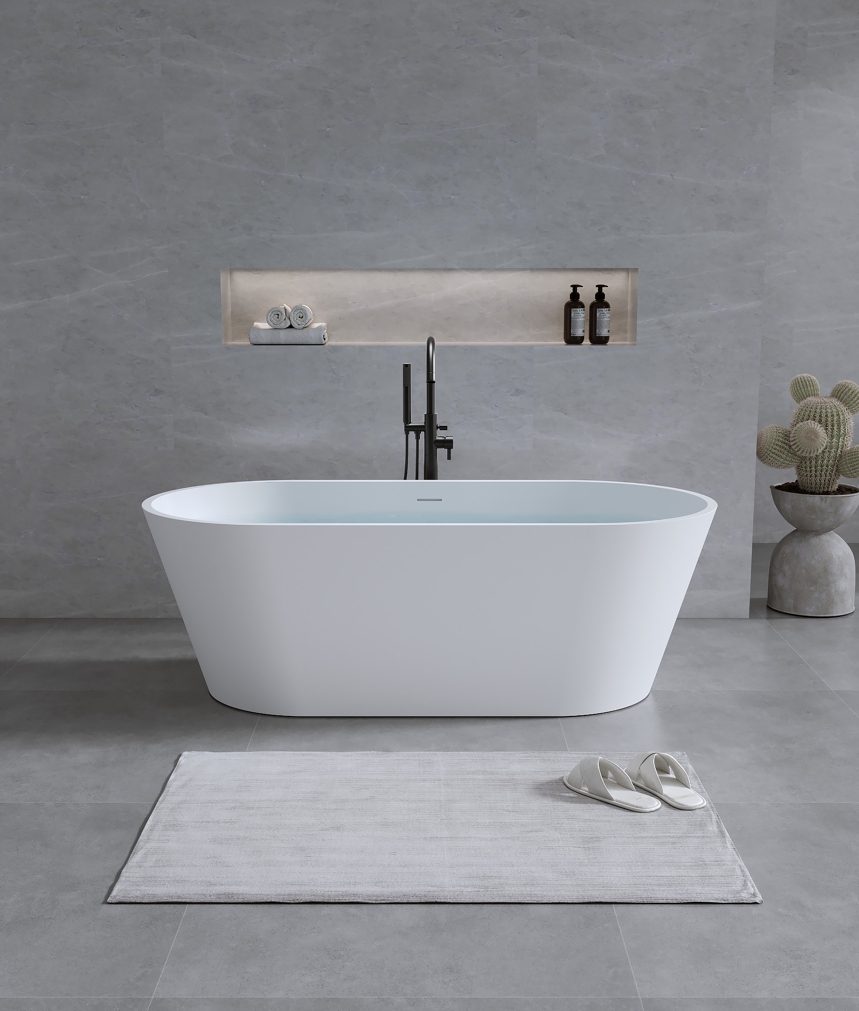 Ванна из искусственного камня Timo solid ELISSA1500 (1500*750*515)