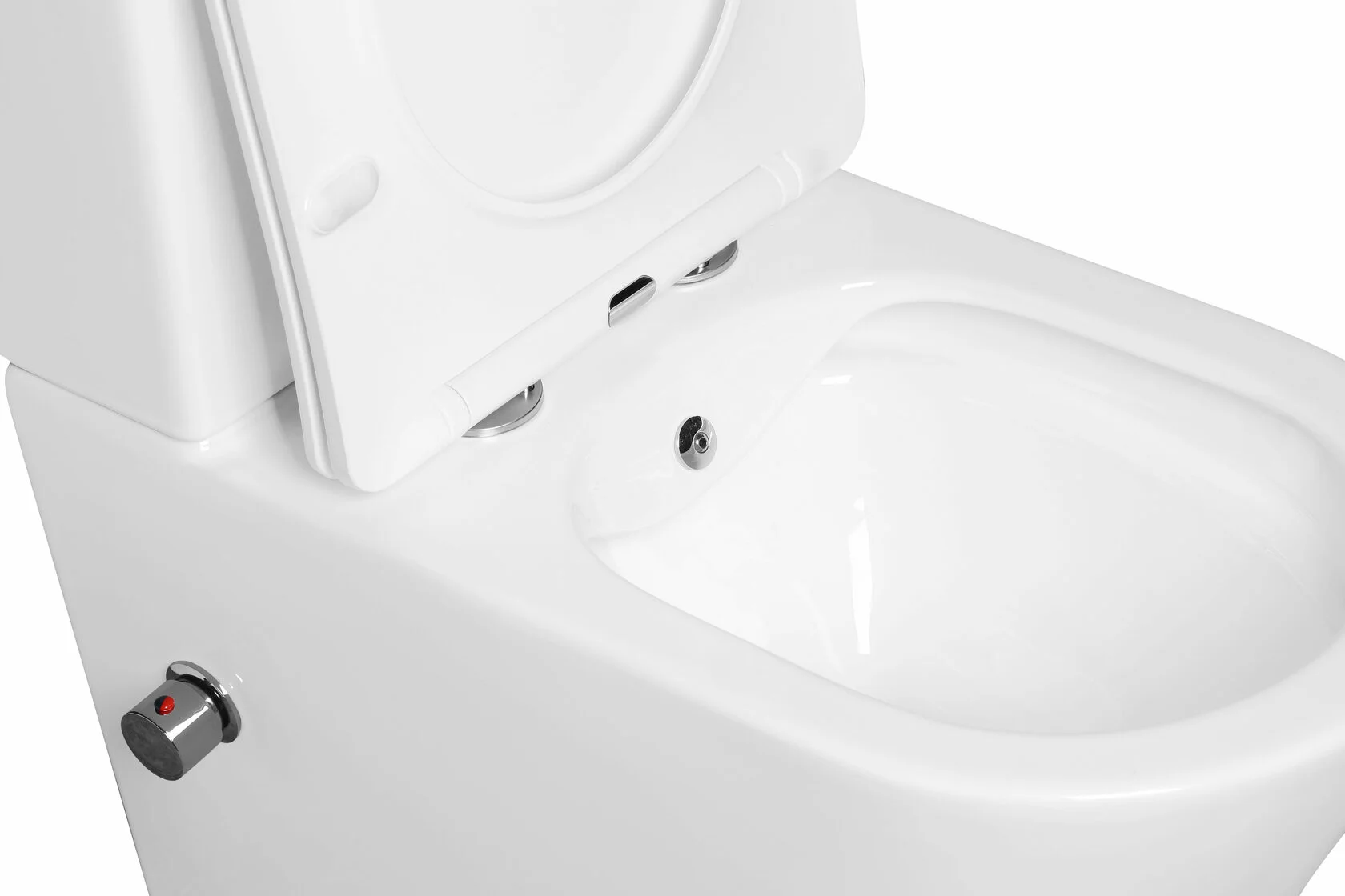 Унитаз - биде SantiLine SL-5014SM-BD напольный, безободковый, белый