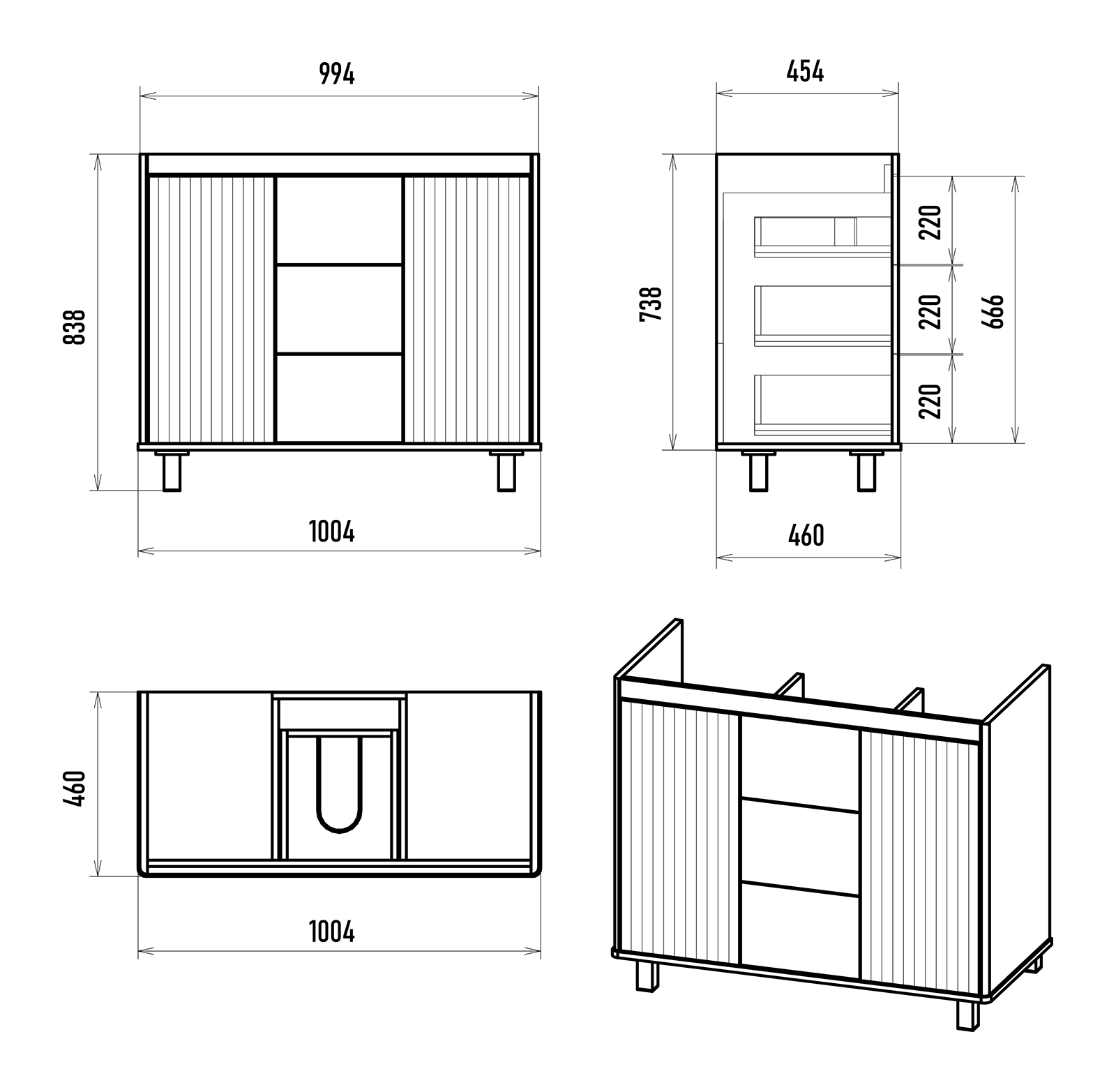 Тумба с раковиной Brevita Risacca Pistachio 100 напольная, фисташковый