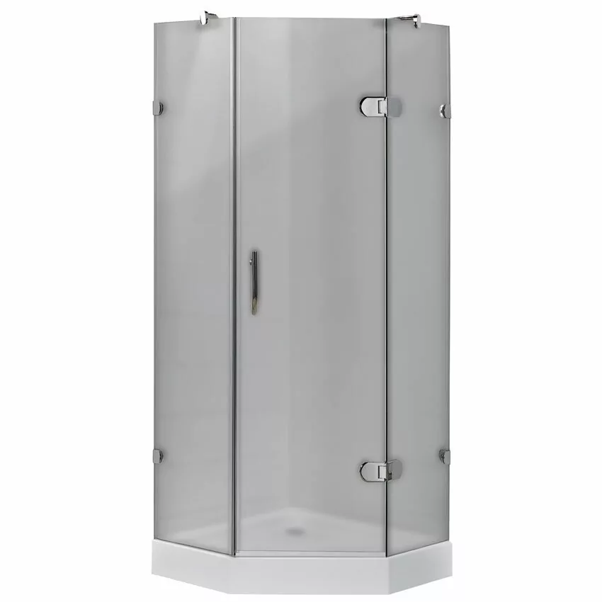 Душевой уголок Timo BY-839 Fabric Glass, матовый, 80х80, пятиугольный, с низким поддоном, хром Душевой уголок Timo BY-839 Fabric Glass, матовый, 80х80, пятиугольный, с низким поддоном, хром