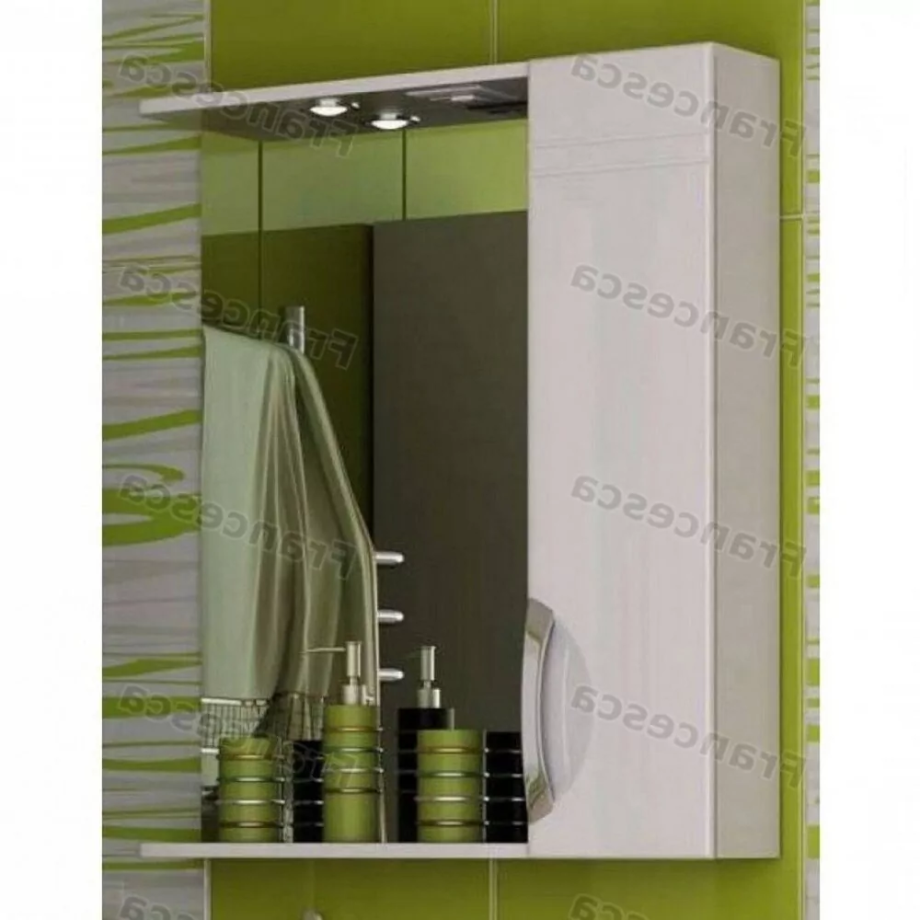 Зеркало со шкафчиком Francesca Доминго 60 R, свет, белый