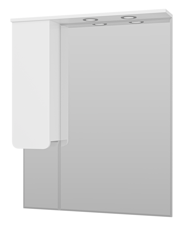 Зеркало-шкаф Misty Чегет 85 L, белый