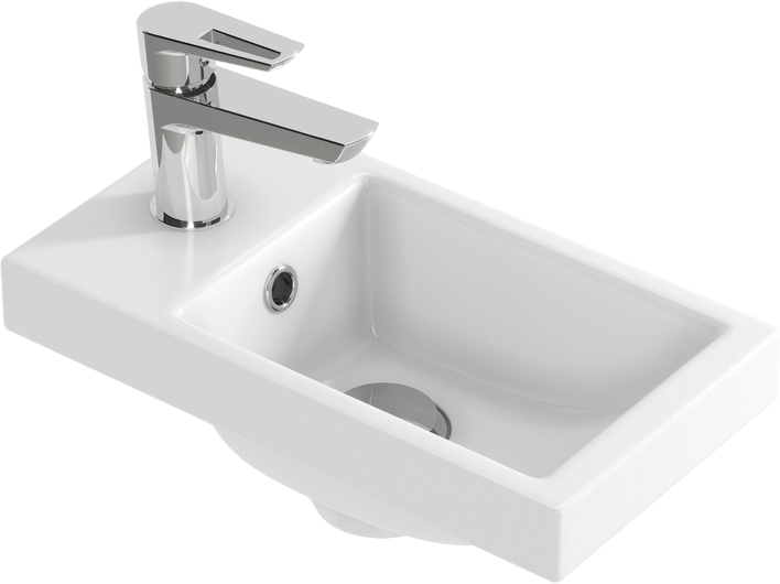 Тумба подвесная Viant Рим 40 с раковиной Como 40, белый