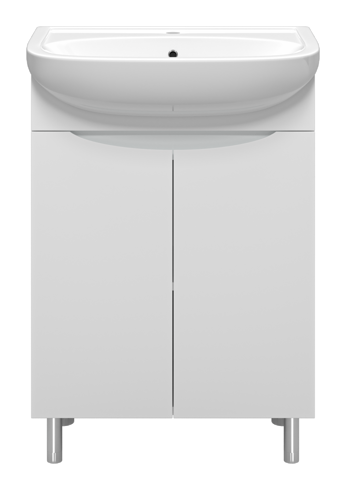Тумба с раковиной Misty Смайл 60 белый