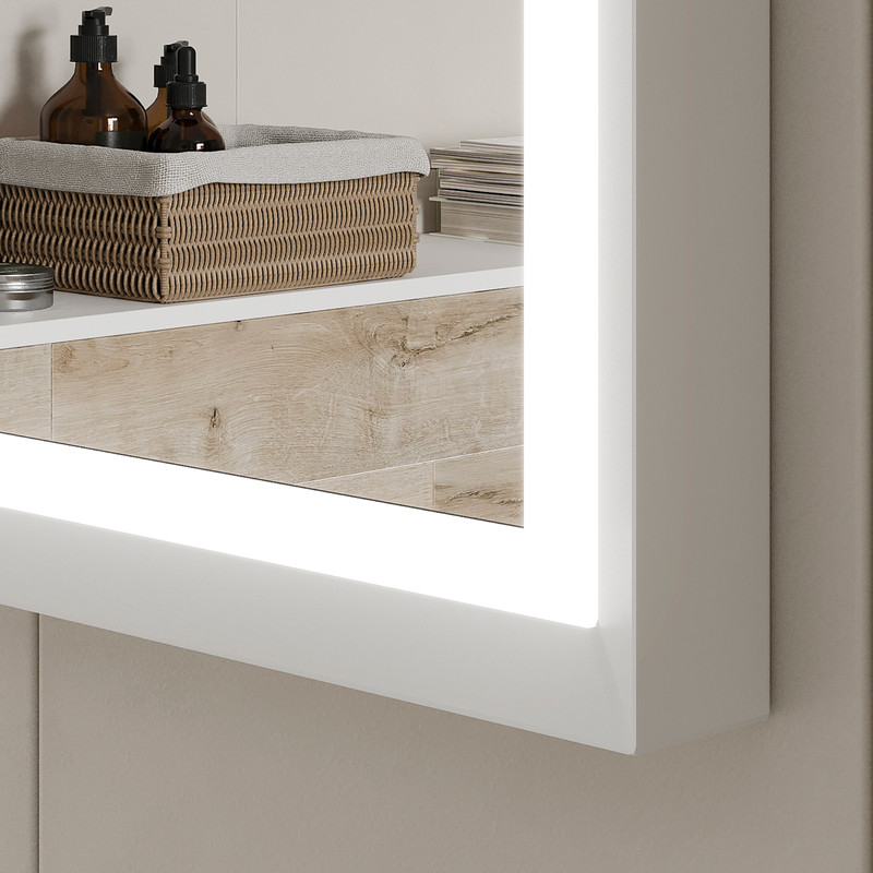 Зеркальный шкаф EQUIL Lago LED 60 белый