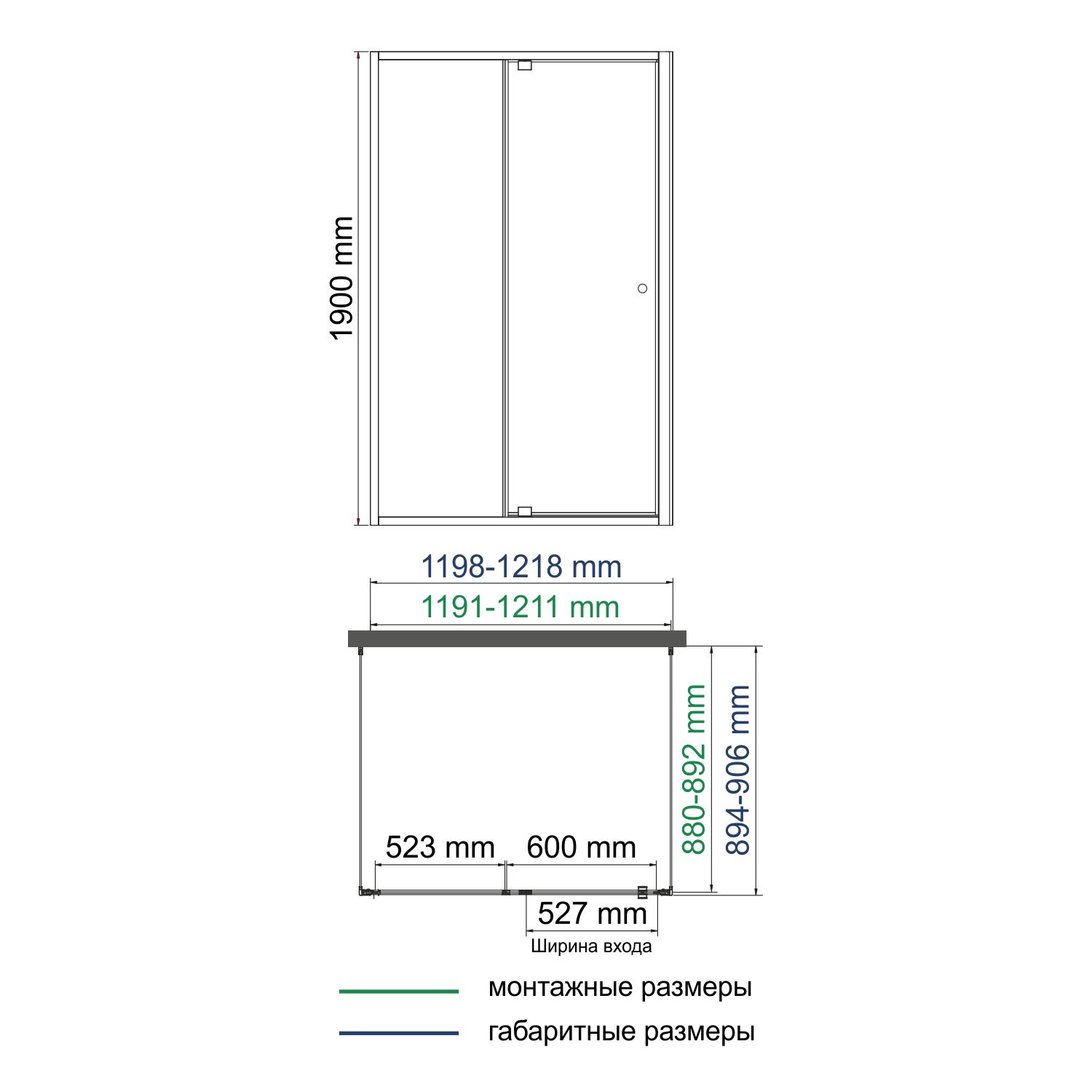 Душевой уголок WasserKraft Aula 11P21 120х90 прямоугольный, без поддона, прозрачное стекло, хром
