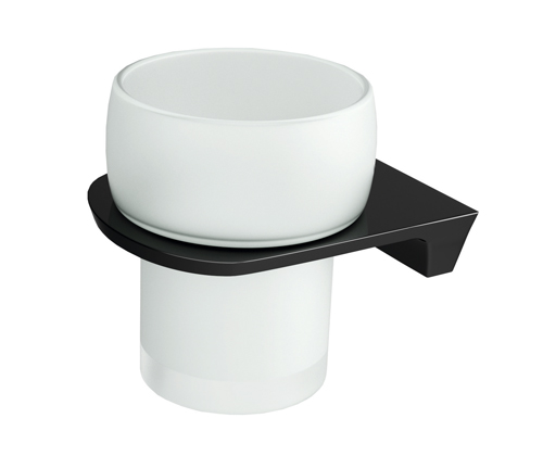 Стакан для щеток WasserKraft Glan K-5128 черный глянец