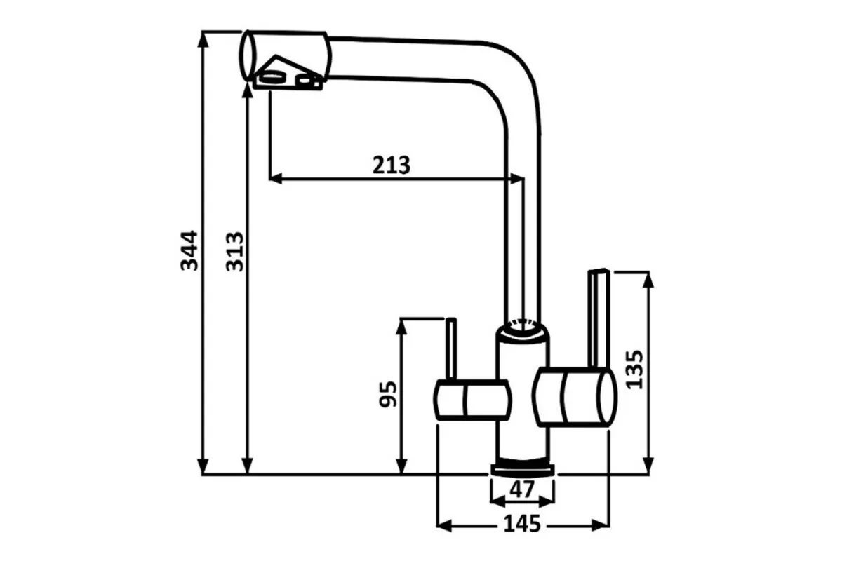 Смеситель для кухни ALMAes Izer AS-875-06 хром