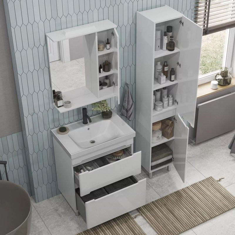 Зеркальный шкаф SanStar Адель/Модена 70 белый