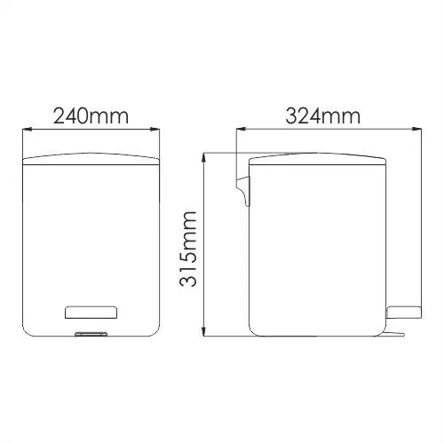 Ведро для мусора WasserKraft K-649 нержавеющая сталь