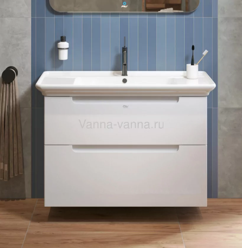 Мебель для ванной Alavann Berta 105 комплект, подвесной, белый Мебель для ванной Alavann Berta 105 комплект, подвесной, белый
