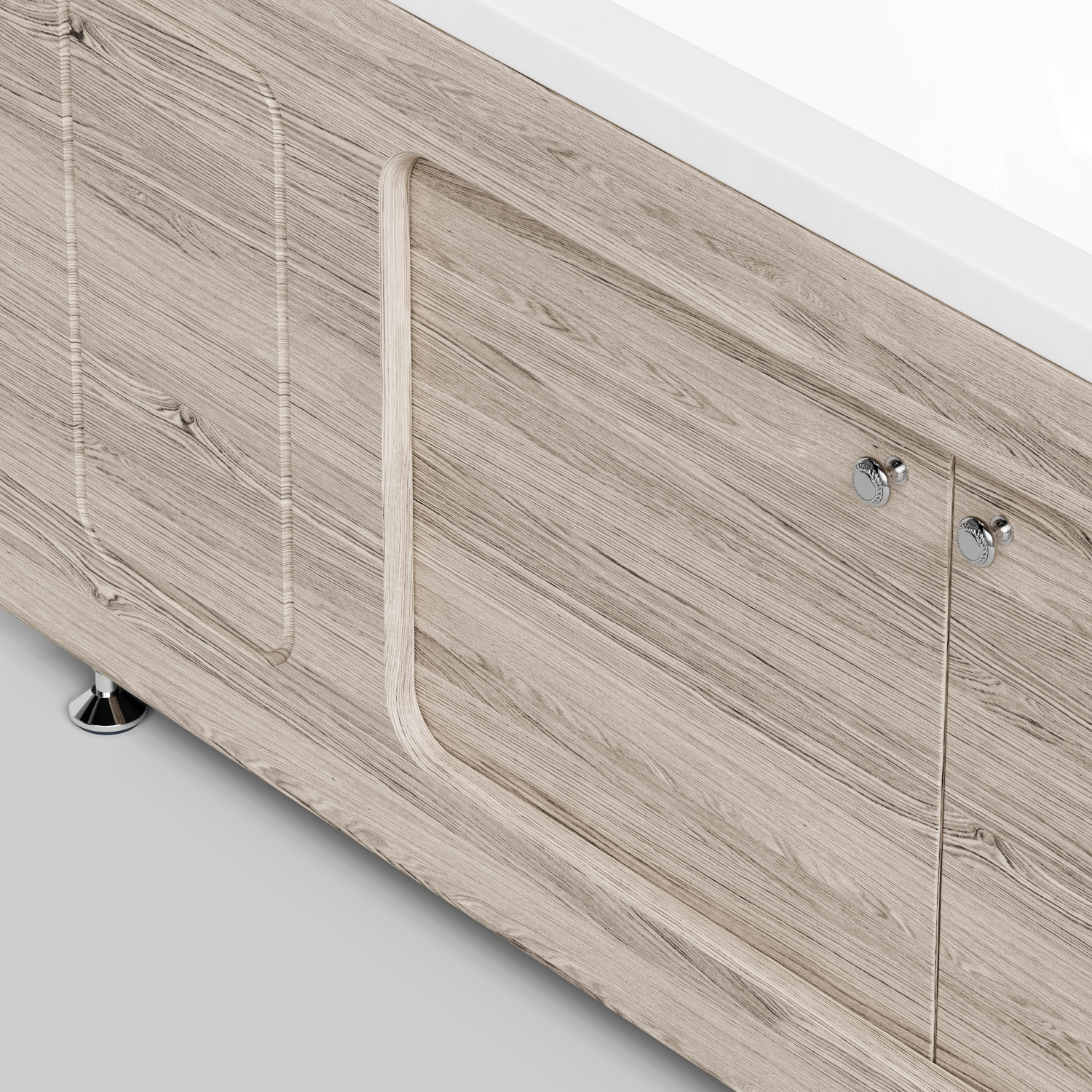 Экран под ванну Vod-ok Лидер 150 раздвижной Дубослив ореховый светлый