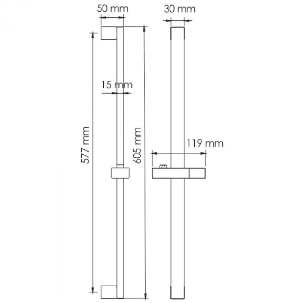 Штанга для душа WasserKraft A123 хром
