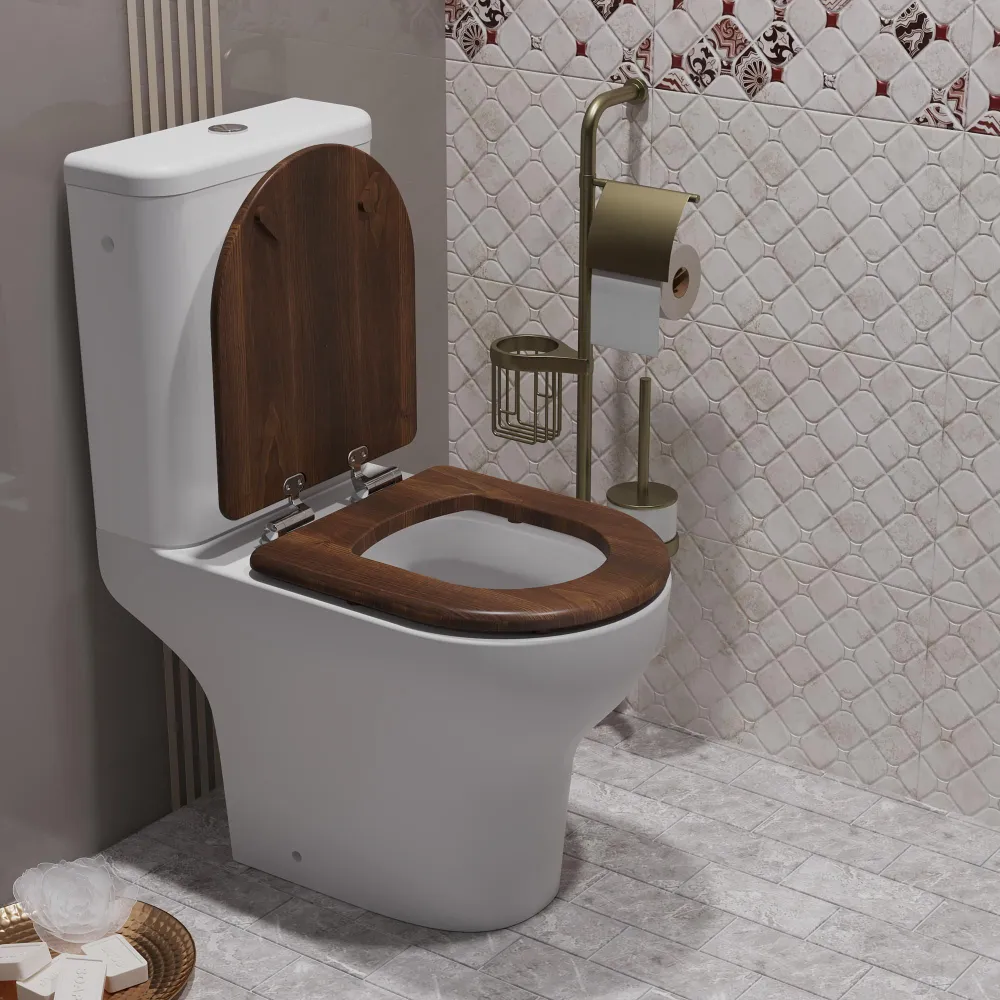 Унитаз-компакт Opadiris Палермо OS24722N белый, светлый орех