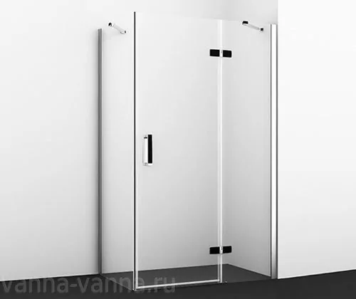 Душевой уголок WasserKraft Aller 10H07RBLACK MATT 120х90 прямоугольный, без поддона, прозрачное стекло, хром, вставки матовые черные