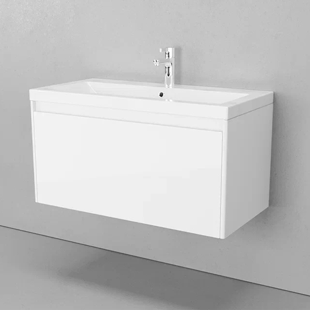 Тумба с раковиной подвесная Velvex Klaufs tp.KLA.MAR.90.1Y, 90 см