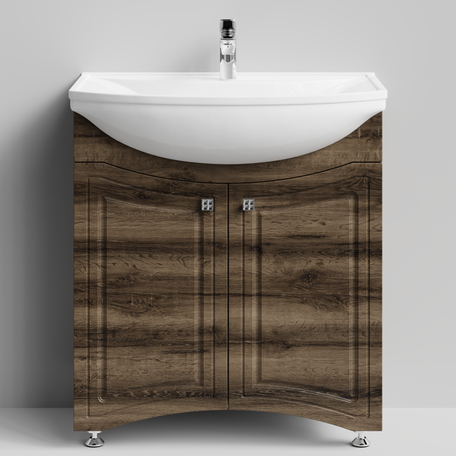 Тумба с раковиной Адам 75 напольная, Дуб крымский коричневый