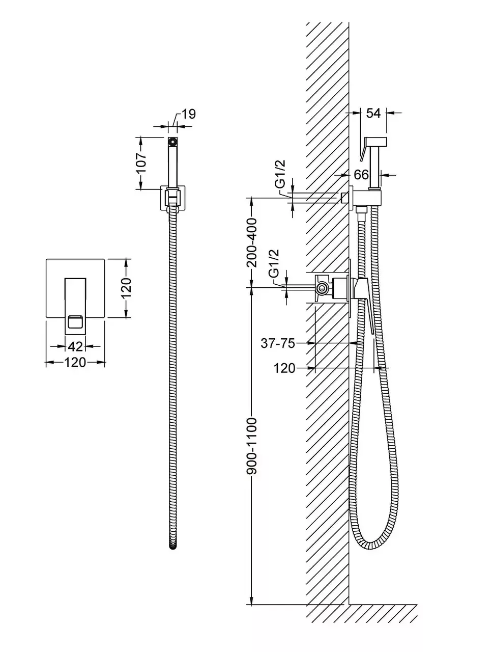 Смеситель с гигиеническим душем Timo Briana 7189/00SM хром