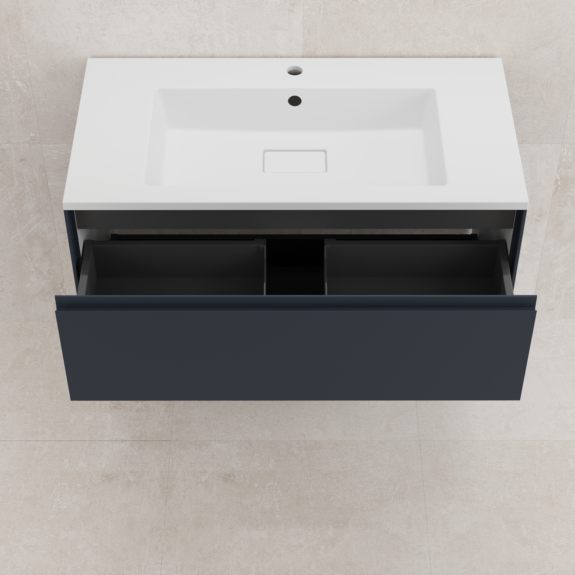 Тумба подвесная Style Line Лима 90 с раковиной Line 90, 2 ящика, графит