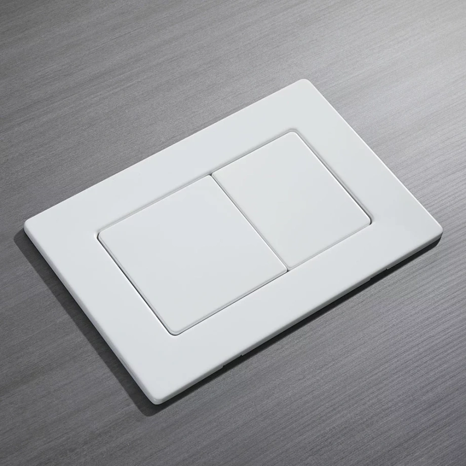 Кнопка смыва Veconi FLUSH V9, FLV9-W, 237х159х6, нержавеющая сталь, белый матовый