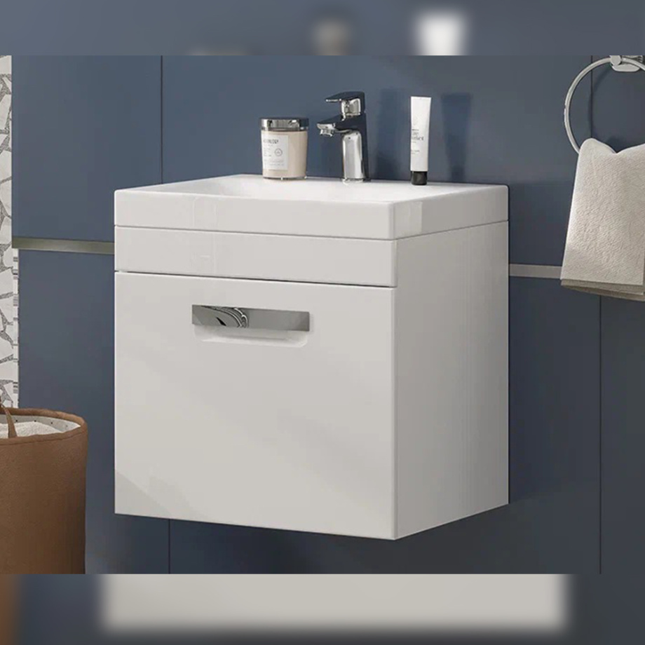 Тумба с раковиной подвесная Velvex Estea tp.EST.MOD.50.1Y, 50 см