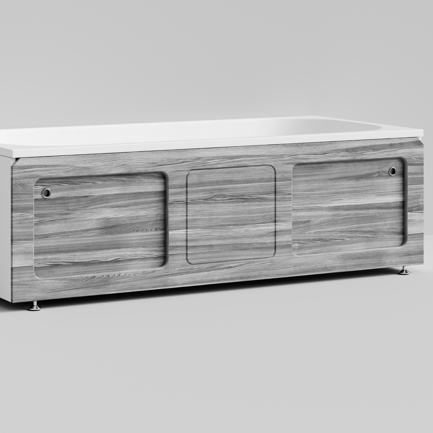 Экран под ванну Vod-ok Хит 180 раздвижной Лиственница структурная контрастно-серая