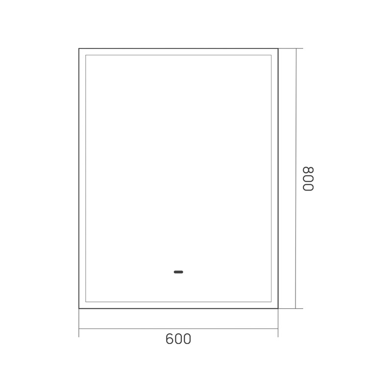 Зеркальный шкаф EQUIL Mirage LED 60 серый муар