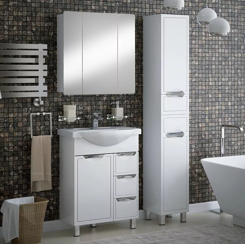 Зеркало-шкаф Corozo Монро 70 белый