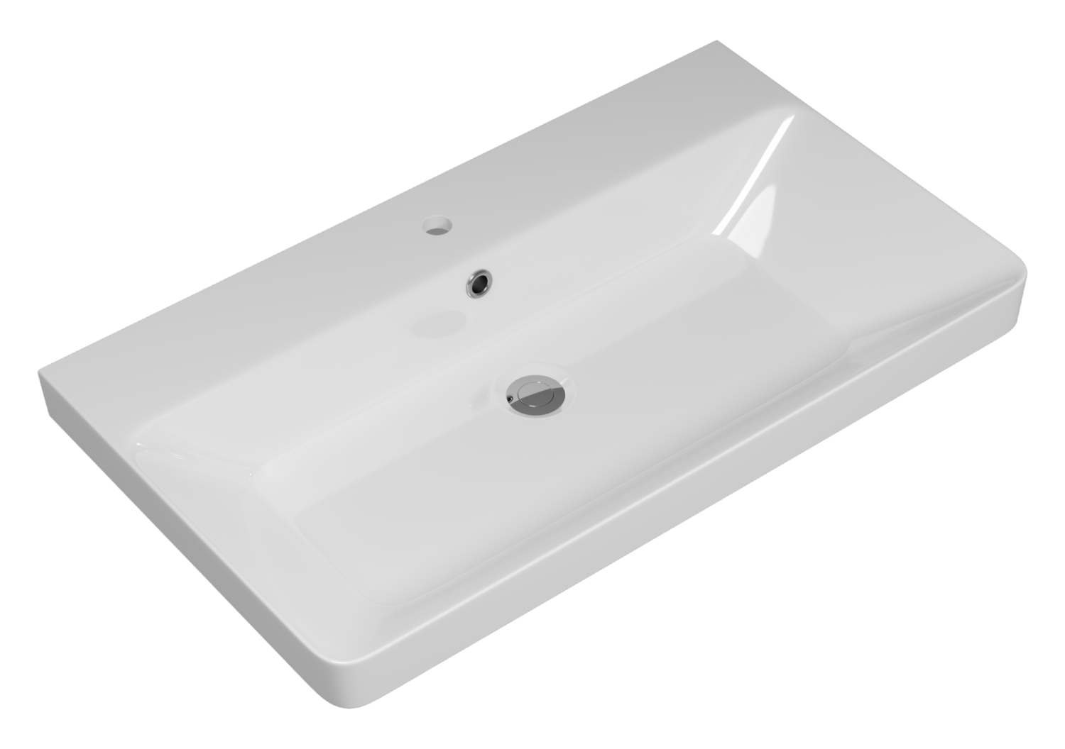 Тумба с раковиной Brevita Victory 80 подвесная, белый