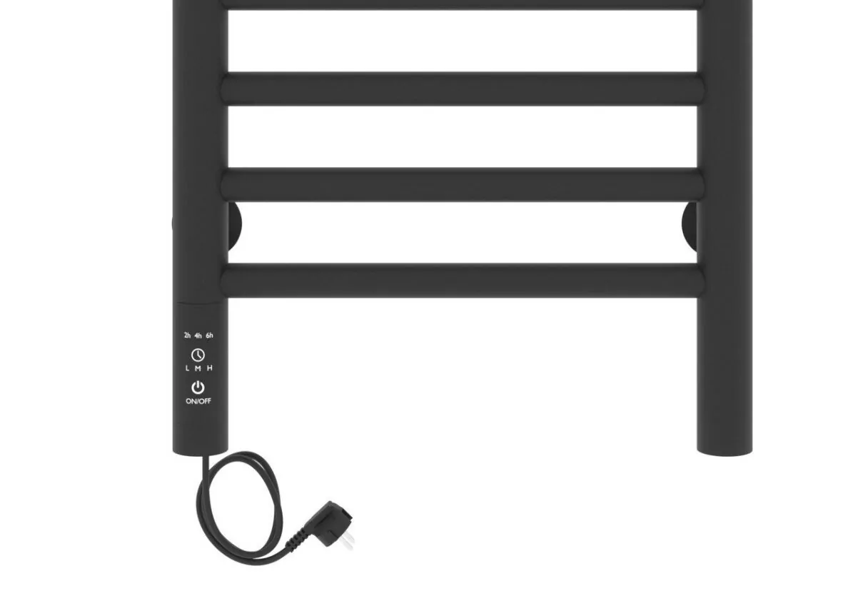 Полотенцесушитель электрический Laris Лаванда ЧКЧ П12 300х900 левый, черный матовый