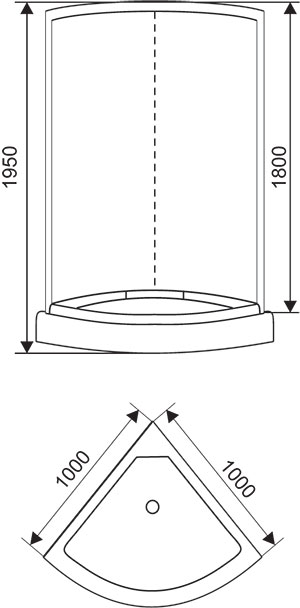 Душевой уголок ARCUS AS-301-10 100х100