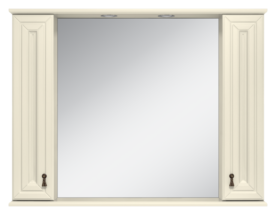 Зеркало с шкафчиком Misty Лувр 105, слоновая кость