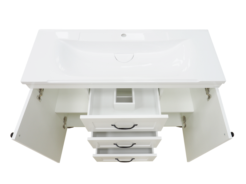 Тумба с раковиной Misty Дуэт 120 белый