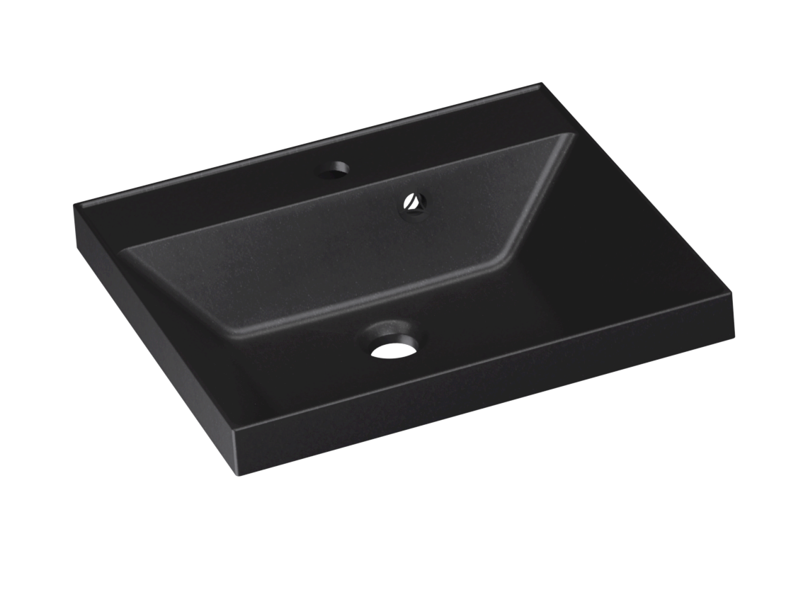 Тумба напольная Style Line Батлер 50 с раковиной Asti 50 антрацит,  антискрейтч белый глянец