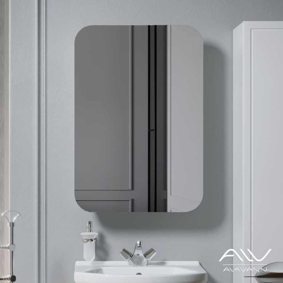 Зеркало-шкаф Alavann Monaco 55 универсальное, белый