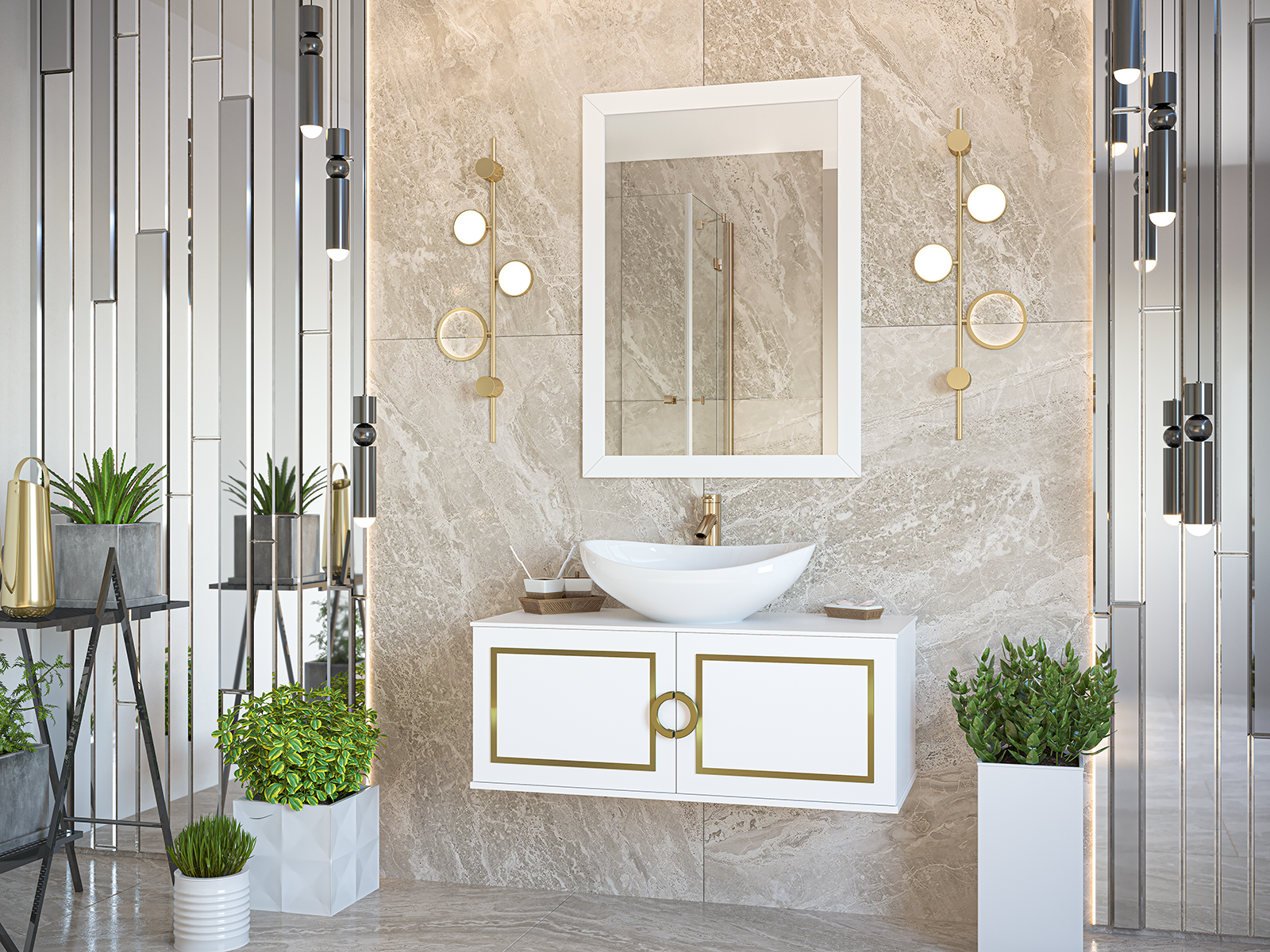 Зеркало Brevita Steffany 80 белый