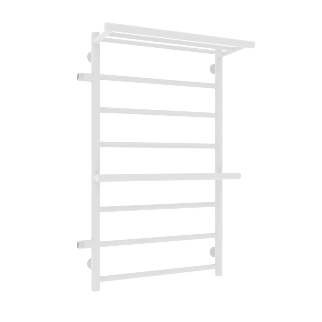 Полотенцесушитель водяной Laris Лавина П9 500х800 L МЦ 500-1, боковой, с полкой, белый матовый
