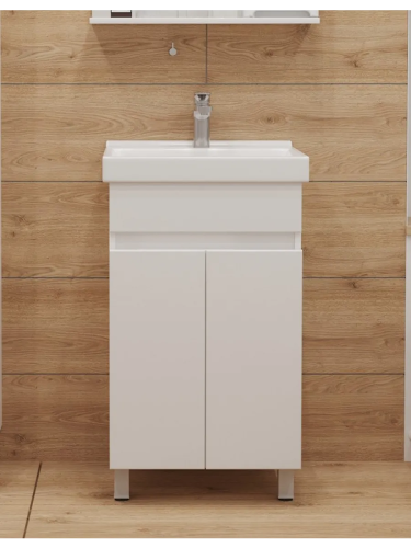 Тумба напольная SanStar Квадро 60 с раковиной Фостер 60 белый