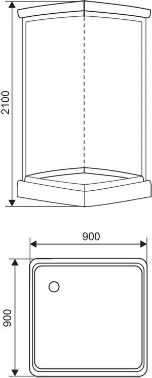 Душевая кабина Arcus S-41 90x90
